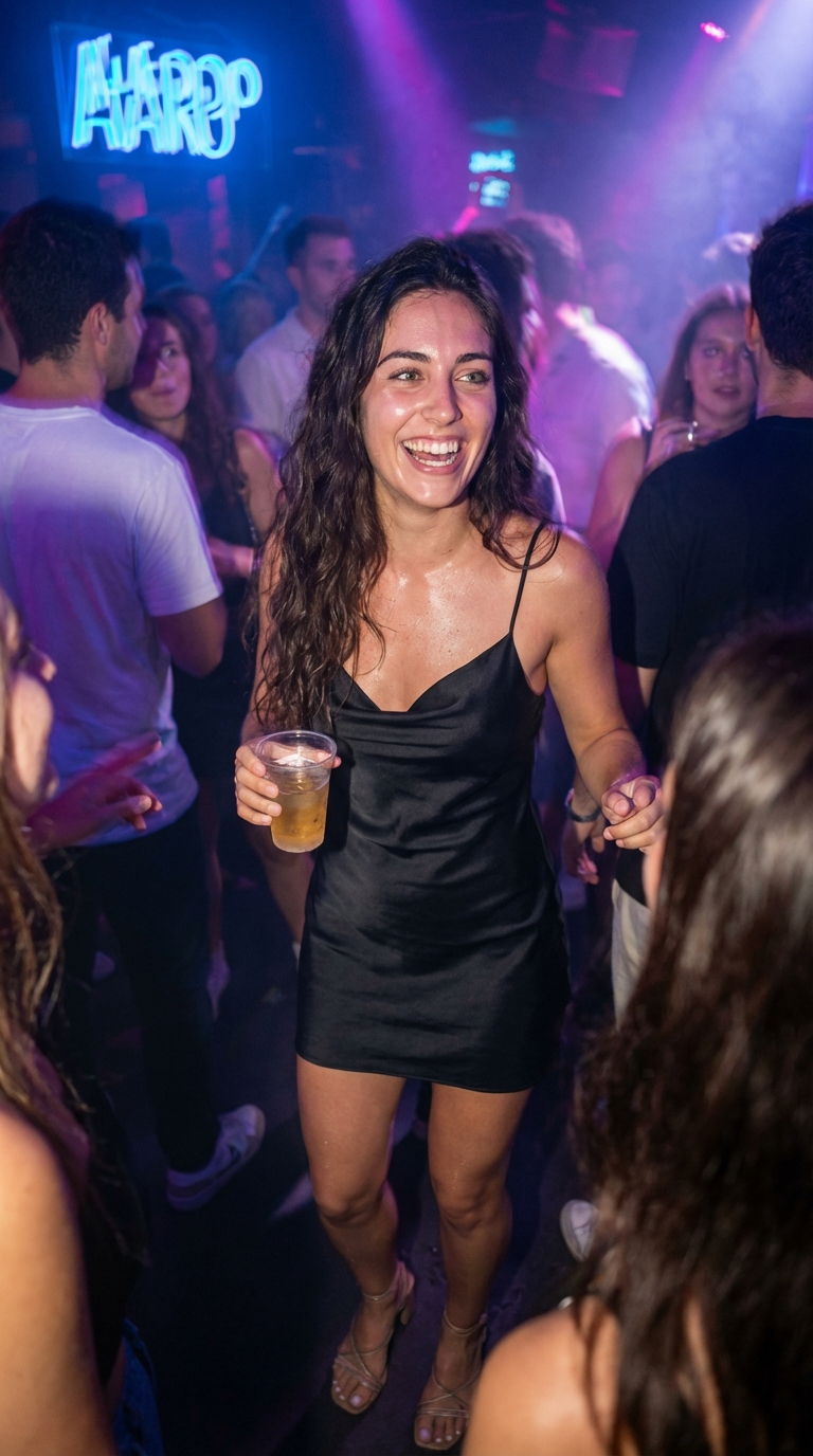 Spanish girl in nightclub