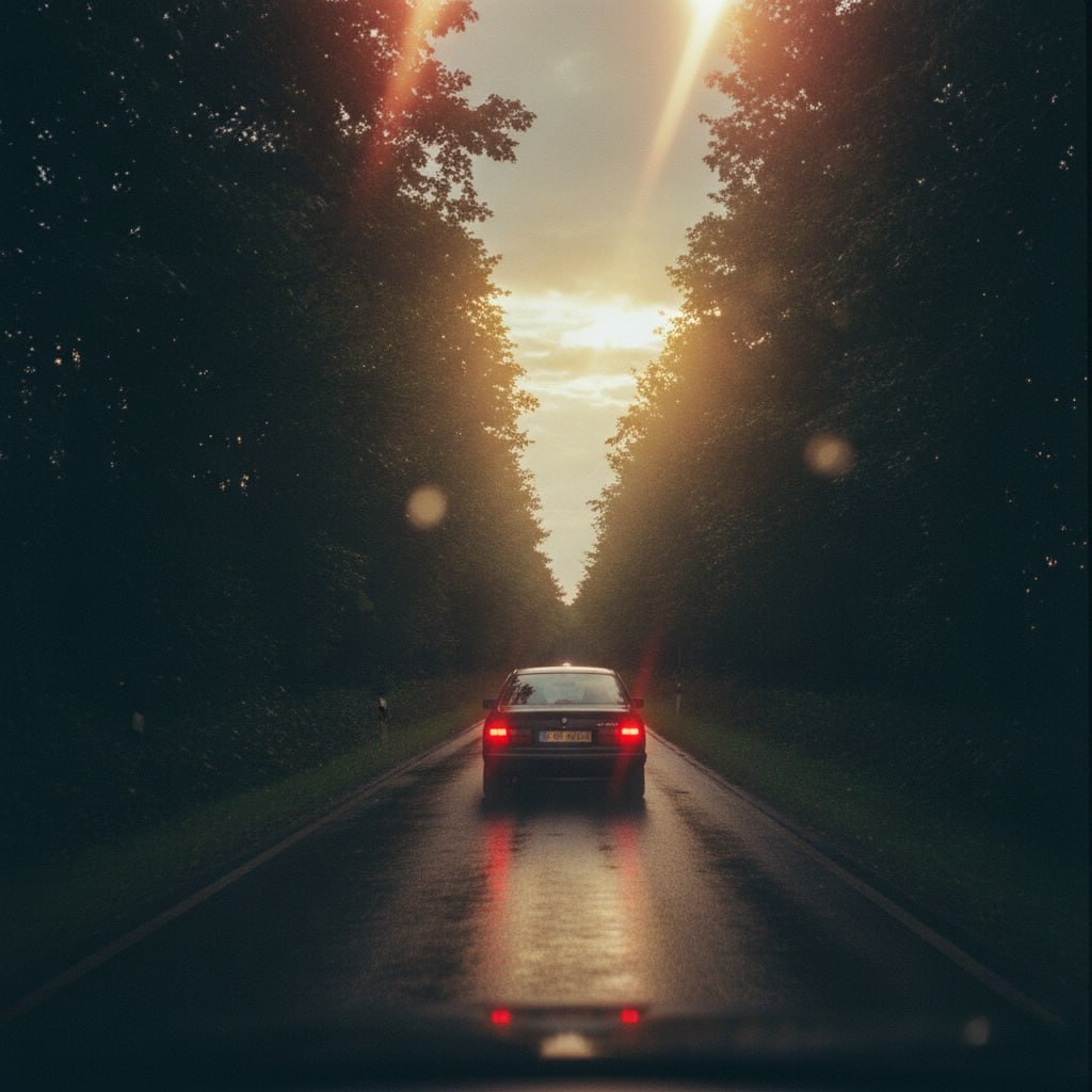 Nostalgic Road Trip - Atmospheric 35mm Film Photograph Prompt